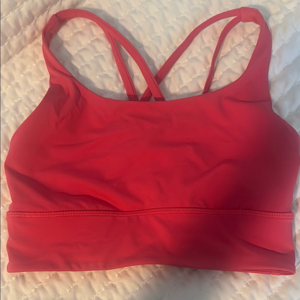 Lululemon Red Sports Bra Moisture-Wicking Racerback